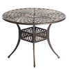Gardenised Outdoor and Indoor Bronze Dinning Set 4 Chairs with 1 Table Bistro Patio Cast Aluminum. QI003960.BZ